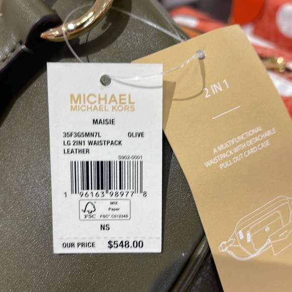 Michael Kors Maisie Lg Pebbled Leather 2-in-1 Sling Pack Waist Bag Fanny Pack - Picture 6 of 16